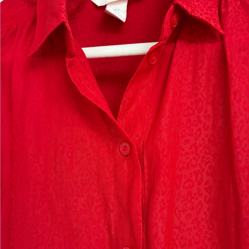 H&M  Red Blouse - Picture 2 of 4